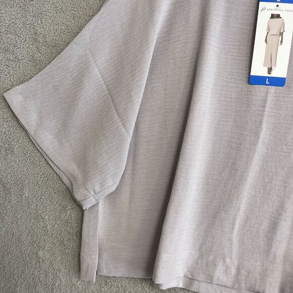 NEW Adrianna Papell Women's Set L 2 Piece Polyester Flare pants/ Kimono Crop Top - Picture 10 of 11